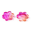 Spray Painted Glass Beads GGLA-S046-01A-1-2