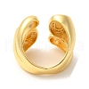 Oval Brass Micro Pave Clear Cubic Zirconia Open Cuff Rings RJEW-U008-19G-3