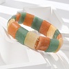 Handmade Lampwork Beaded Stretch Bracelets for Men Women BJEW-G738-02-3
