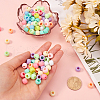 SOFPLATE 400Pcs Opaque Acrylic European Beads SACR-SP0001-01-3