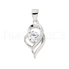 Fine Silver Cubic Zirconia Pendants STER-S008-03A-P-1