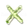 Transparent Resin Alphabet Pendants RESI-C028-02X-2