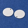 925 Sterling Silver Blank Flat Round Charms STER-F057-01S-02-2