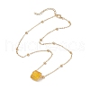 Electroplated Raw Natural Quartz Pendant Necklaces NJEW-JN04968-5