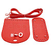 Handmade PU Leather Crochet Shoulder Bag Accessories Kits PW-WG3C495-08-1