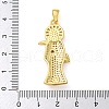 Rack Plating Brass Micro Pave Cubic Zirconia Pendants KK-Z063-09G-01-3