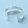 Rack Plating Brass Open Cuff Bangle for Women BJEW-A137-01S-3