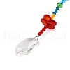 Glass & Iron Sun Catcher Pendant HJEW-K047-02P-02-3