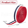 15 Yards Three Color Polyester Striped Ribbon OCOR-WH0078-120A-2