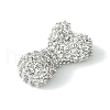 Rack Plating Brass Clear Cubic Zirconia Pendants KK-S378-01P-Y-2