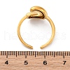 304 Stainless Steel Open Cuff Rings for Women RJEW-M060-01G-07-5