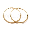 PVD Vacuum Plating 201 Stainless Steel Mesh Chain Shape Big Hoop Earrings with 304 Stainless Steel Pin for Women EJEW-F280-21A-G-1