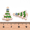 Christmas Theme Alloy Enamel Pendants ENAM-N056-403A-01-3