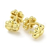 Brass Micro Pave Clear Cubic Zirconia Cuff Earrings EJEW-C104-013G-2
