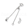 Rhodium Plated 925 Sterling Silver Chain Extenders STER-G036-21P-2