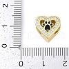 Rack Plating Brass Micro Pave Cubic Zirconia European Beads KK-P287-43G-02-3