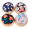 DICOSMETIC 4Pcs 4 Style Flower Pattern Japanese Style Cotton & Cloth Needle Pin Cushions DIY-DC0001-98-1