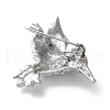 Woodpecker Platinum Zinc Alloy Enamel Pin JEWB-D068-02P-01-2