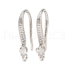 Brass Micro Pave Cubic Zirconia Earring Hooks KK-A257-14P-1
