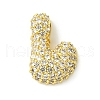 Rack Plating Brass Clear Cubic Zirconia Pendants KK-S378-01G-L-1