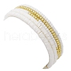 5Pcs 5 Style Polymer Clay Disc & Synthetic Hematite & Seed Beaded Stretch Bracelets Set BJEW-JB09685-01-5