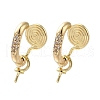 Brass with Cubic Zirconia Ear Cuff Findings KK-Q048-22G-1