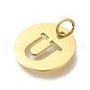 Ion Plating(IP) 304 Stainless Steel Pendants STAS-M074-01G-U-2