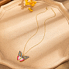 Bohemian Vintage Brass Enamel Hollow Colorful Evil Eye Butterfly Pendant Necklaces for Women EO6638-5