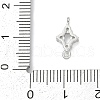 Brass Micro Pave Clear Cubic Zirconia Connector Charms KK-Z094-08P-02-3
