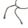 Braided Cotton Cord Bracelet Making MAK-L043-02G-16-3