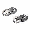Non-Tarnish 304 Stainless Steel Fold Over Clasps X-STAS-N087-48B-01P-1