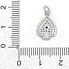 Brass Micro Pave Clear Cubic Zirconia Pendants KK-G522-53P-02-3