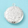 Rack Plating Brass Locket Pendants KK-K277-06S-2