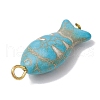 Synthetic Turquoise Pendants PALLOY-JF02655-3
