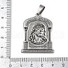 304 Stainless Steel Pendants STAS-C131-02B-AS-3