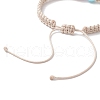 3Pcs Adjustable Handmade Porcelain Beads Braided Bead Bracelets for Women BJEW-JB11970-5