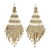 Boho Seed Bead Rhombus Tassel Earrings EJEW-Z072-02C-2
