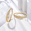 Rack Plating Brass Micro Pave Cubic Zirconia Hinged Bangles BJEW-H624-07C-G-2