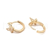Brass Micro Pave Cubic Zirconia Hoop Earring EJEW-D078-52KCG-2