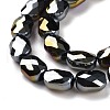 Faceted Electroplated Opaque Glass Beads Strands GLAA-G092-B05-4