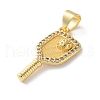 Rack Plating Brass Micro Pave Cubic Zirconia Pendants KK-Z079-02G-2