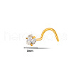 316L Surgical Stainless Steel Clear Cubic Zirconia Fishtail Nose Rings WG27769-03-2
