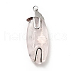 Natural Rose Quartz Pendants G-D473-09P-2