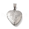 316 Stainless Steel Locket Pendants STAS-C123-02B-P-1