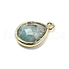Natural Amazonite Faceted Pendants G-U019-05G-02-2
