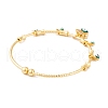 Brass Pave Clear Cubic Zirconia Charm Bangles for Women BJEW-S147-20B-G-3
