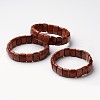 Synthetic Goldstone Beaded Stretch Bracelets BJEW-G490-13-1