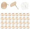 DICOSMETIC 30Pcs Brass Stud Earring Findings KK-DC0001-27-1