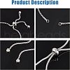 Unicraftale 12Pcs 3 Style Adjustable 304 Stainless Steel Bracelet Making MAK-UN0001-32-5