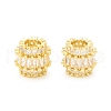 Brass Micro Pave Cubic Zirconia European Beads KK-P228-52G-2